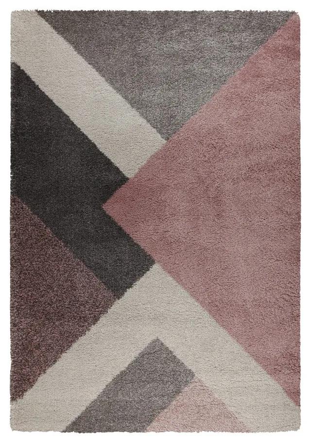 Ružovo-sivý koberec Flair Rugs Zula, 160 × 230 cm