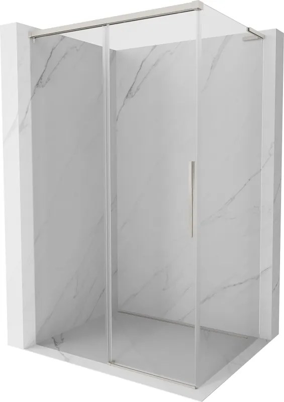 Mexen Rox, L posuvný sprchový kút 105 x 75 cm, 8mm číre sklo, oceľový profil, 8C2L-105-075-97-00
