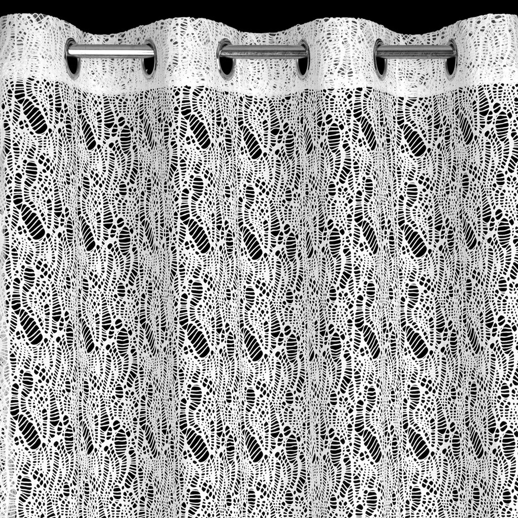 ZÁCLONA NA KRÚŽKOCH MONI 140X250 CM BIELA