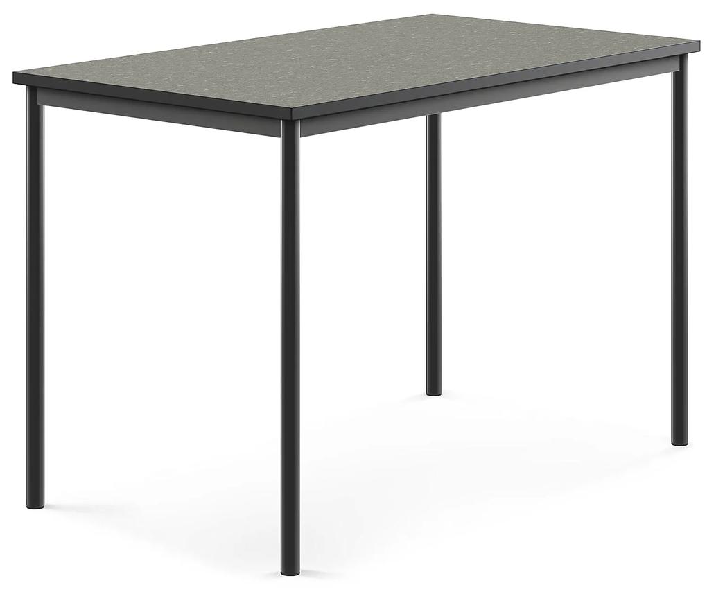 Stôl SONITUS, 1400x800x900 mm, linoleum - tmavošedá, antracit