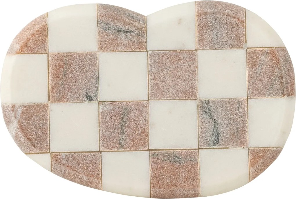 Bloomingville Mramorová tácka Petrea Rose Marble 22 cm