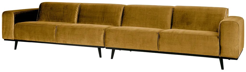 BePureHome Statement XL 372 cm veľká zamatová sedačka - Zlatá