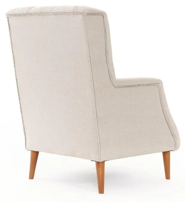 Kreslo Sorenella (krémová + orech). Akcia -19%. Vlastná spoľahlivá doprava až k Vám domov. 1106565