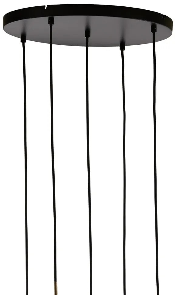 Závesné svietidlo so skleneným tienidlom v tmavosivo-bronzovej farbe ø 45 cm Lukaro – Light &amp; Living