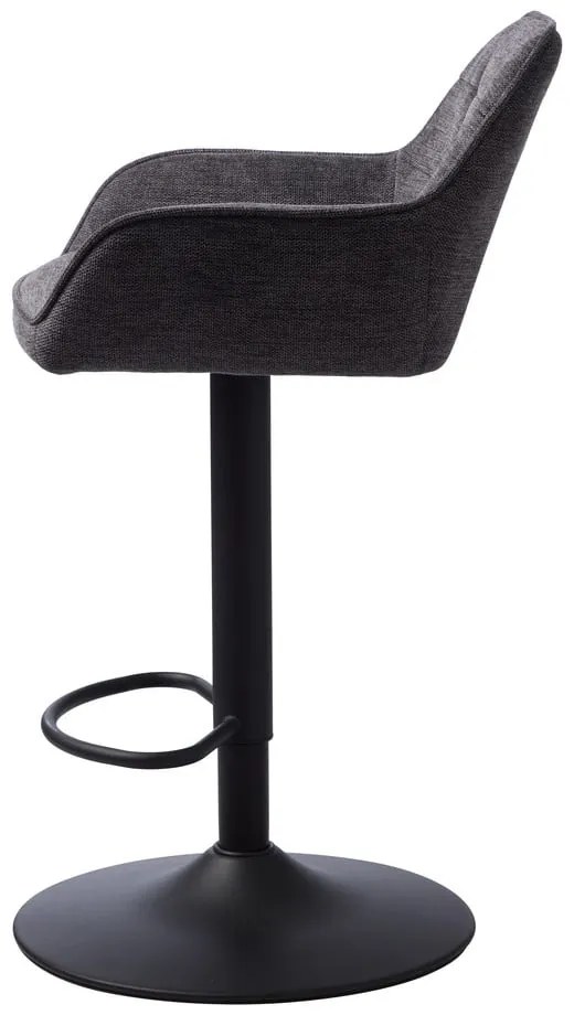Tmavosivá barová stolička s nastaviteľnou výškou Nolan – Unique Furniture