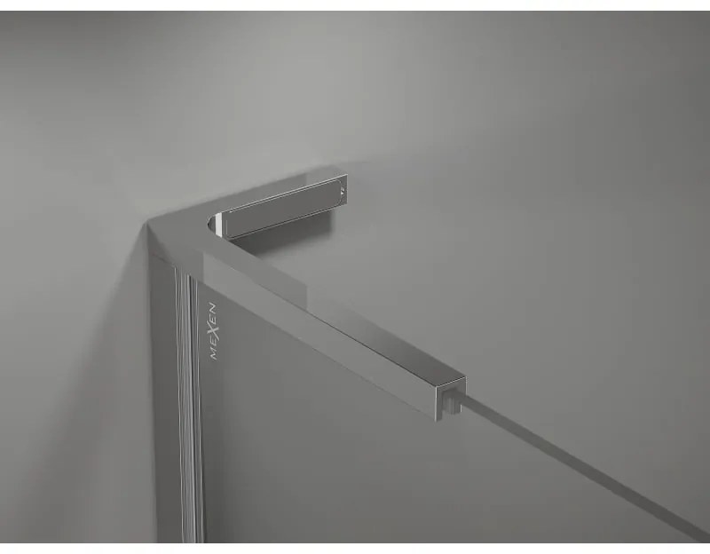 Mexen, Mexen Kioto-X L sprchová stena 100 x 200 cm, 10 mm priehľadná, chróm - 800-100-107-01-00-X