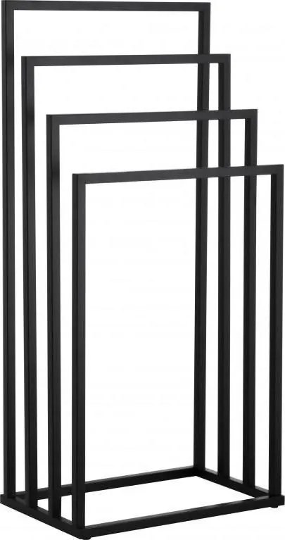 Stojan na uteráky - 4 ramenný - čierny