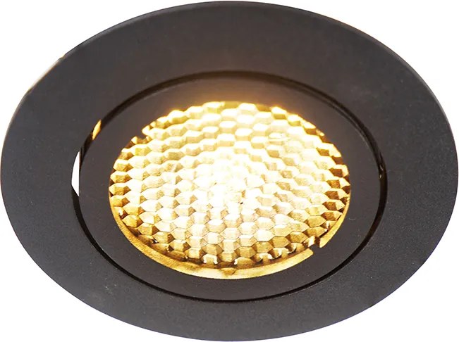 Inteligentné zapustené bodové svietidlo čierne vrátane WiFi GU10 nastaviteľné - Ude Honey