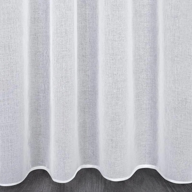 Hladká biela klasická záclona ELPIDIA 350x250 cm