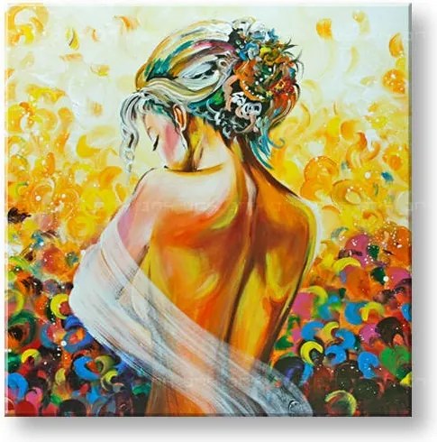 Maľovaný obraz na stenu DeLUXE -  ŽENA 084D1