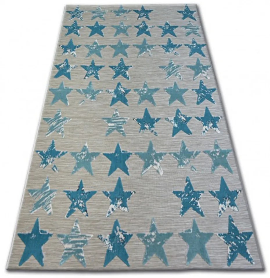 Kusový koberec PP Hviezdy modrý, Velikosti 200x290cm