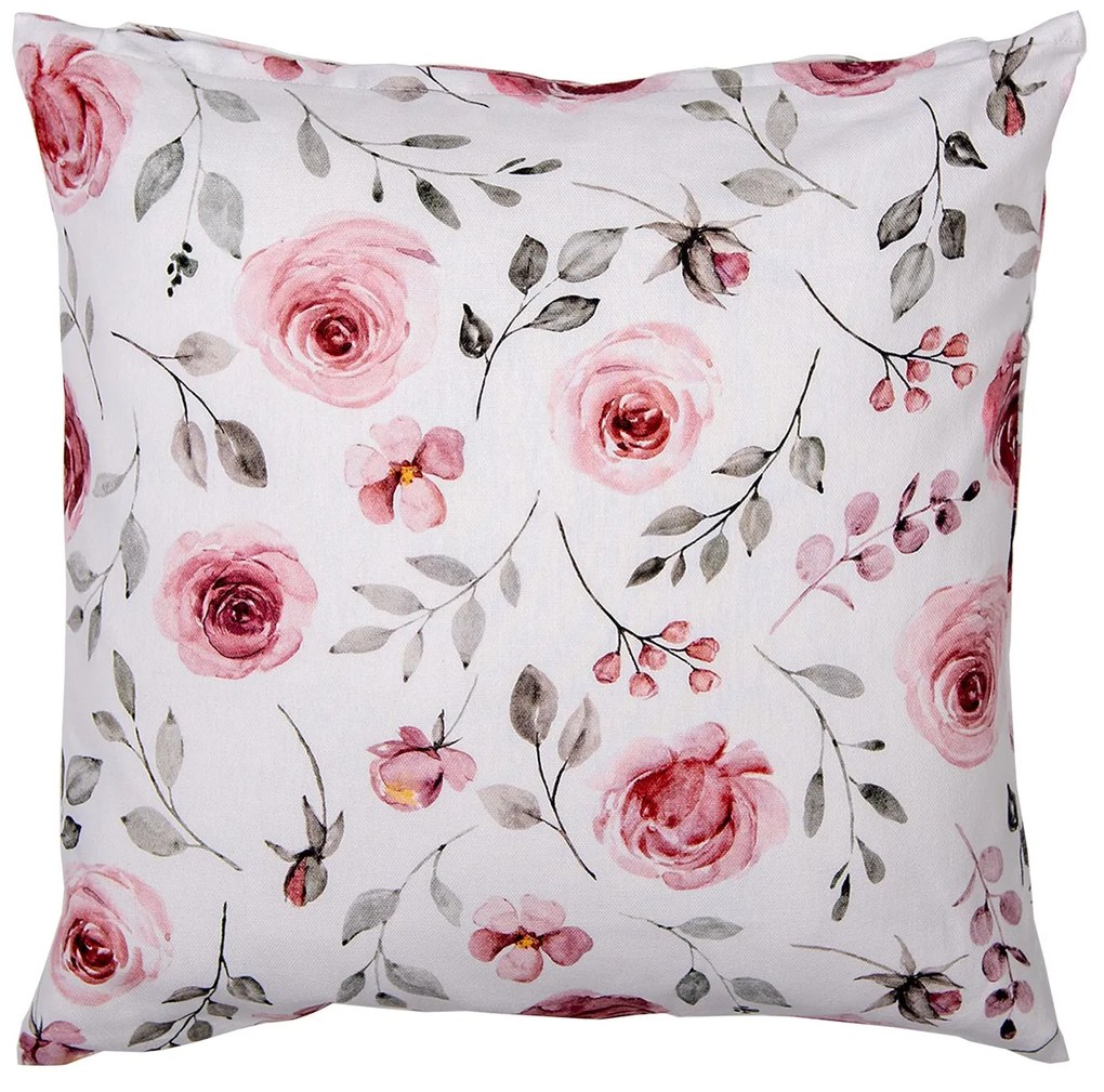 Bavlnená obliečka na vankúš s ružami Rustic Rose - 40*40 cm