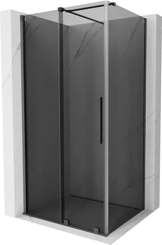 Mexen Velar, sprchový kút s posuvnými dverami 100 x 110 cm, 8mm šedé sklo, grafit brúsený, 871-100-110-41-66