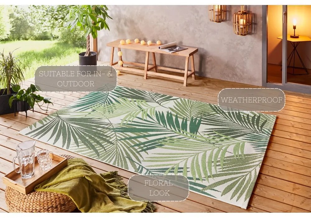 Zelený/béžový vonkajší koberec 160x230 cm Vai – NORTHRUGS