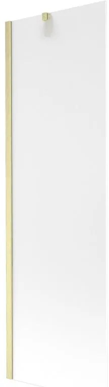 Mexen Next, 1-krídlová vaňová zástena 60 x 150 cm, 6mm sklo námraza, zlatá matná, 895-060-000-00-30-55