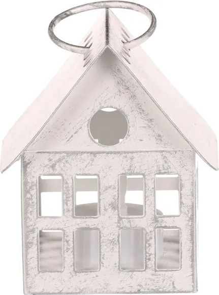 Lampáš domček s LED osvetlením biely LUC322