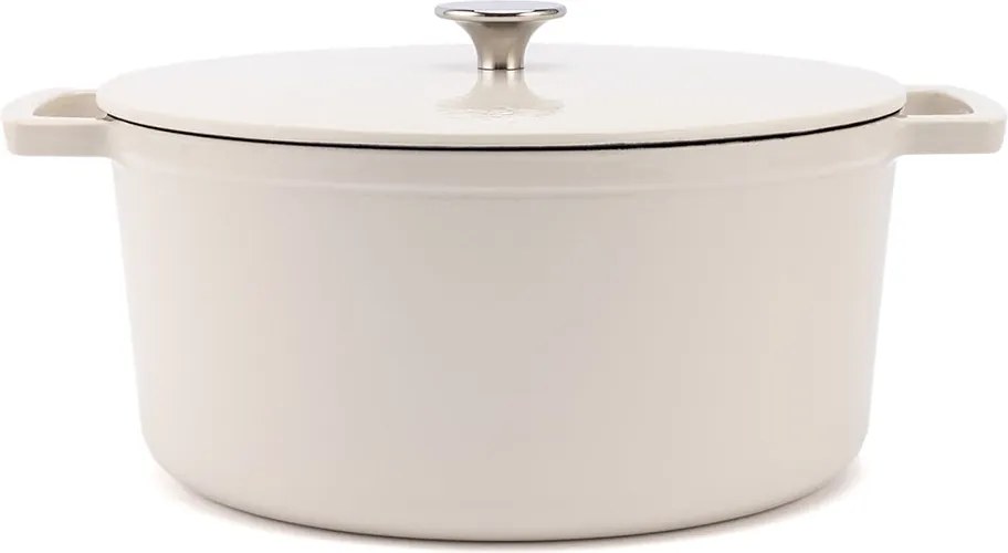 Elmich Smaltovaný liatinový hrniec Ember 24 cm krémovobiely