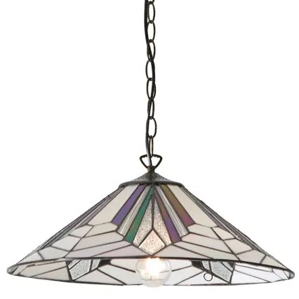 Endon 63938 - Luster na reťazi Tiffany ASTORIA 1xE27/60W/230V pr. 48 cm