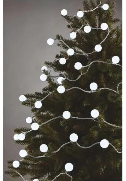 LED Vianočná vonkajšia reťaz 40xLED/9m IP44 studená biela