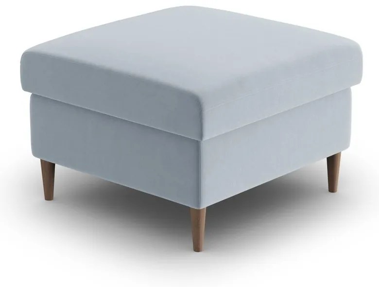 Svetlomodrá zamatová podnožka Kyoto – Cosmopolitan Design