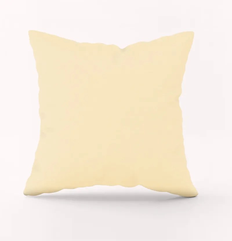 Bavlnená obliečka na vankúš - maslová Rozmer: 50 x 40 cm, Zapínanie: Gombíky