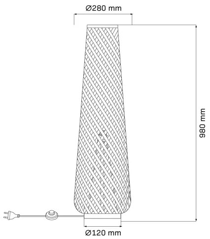 Stojacia lampa ZANZIBAR 1xE27/20W/230V béžová