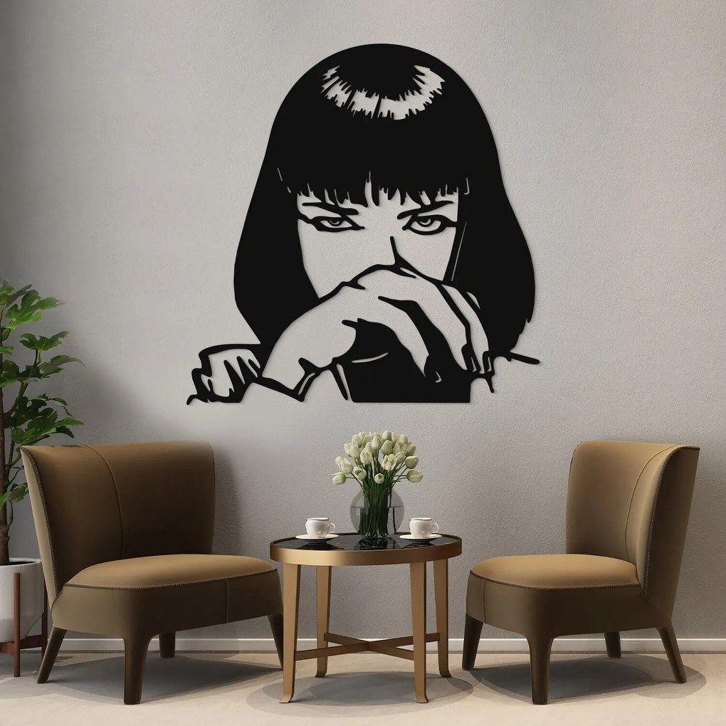 DUBLEZ | Drevený obraz Pulp Fiction - Mia Wallace