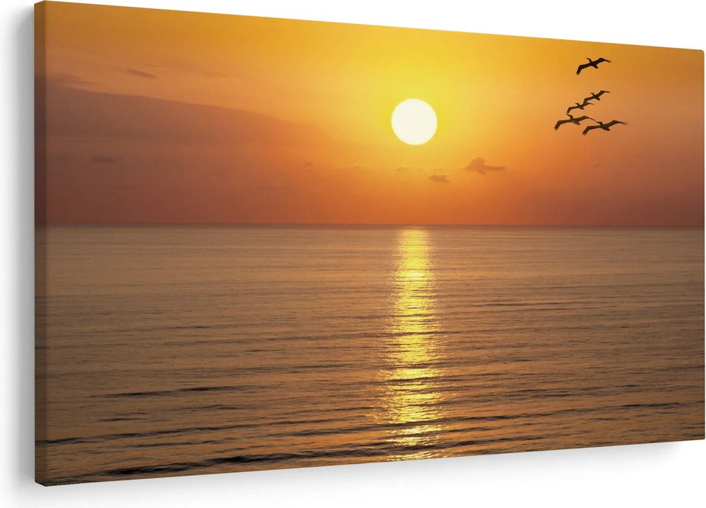 Obraz - Západ slnka nad oceánom (90x60 cm)