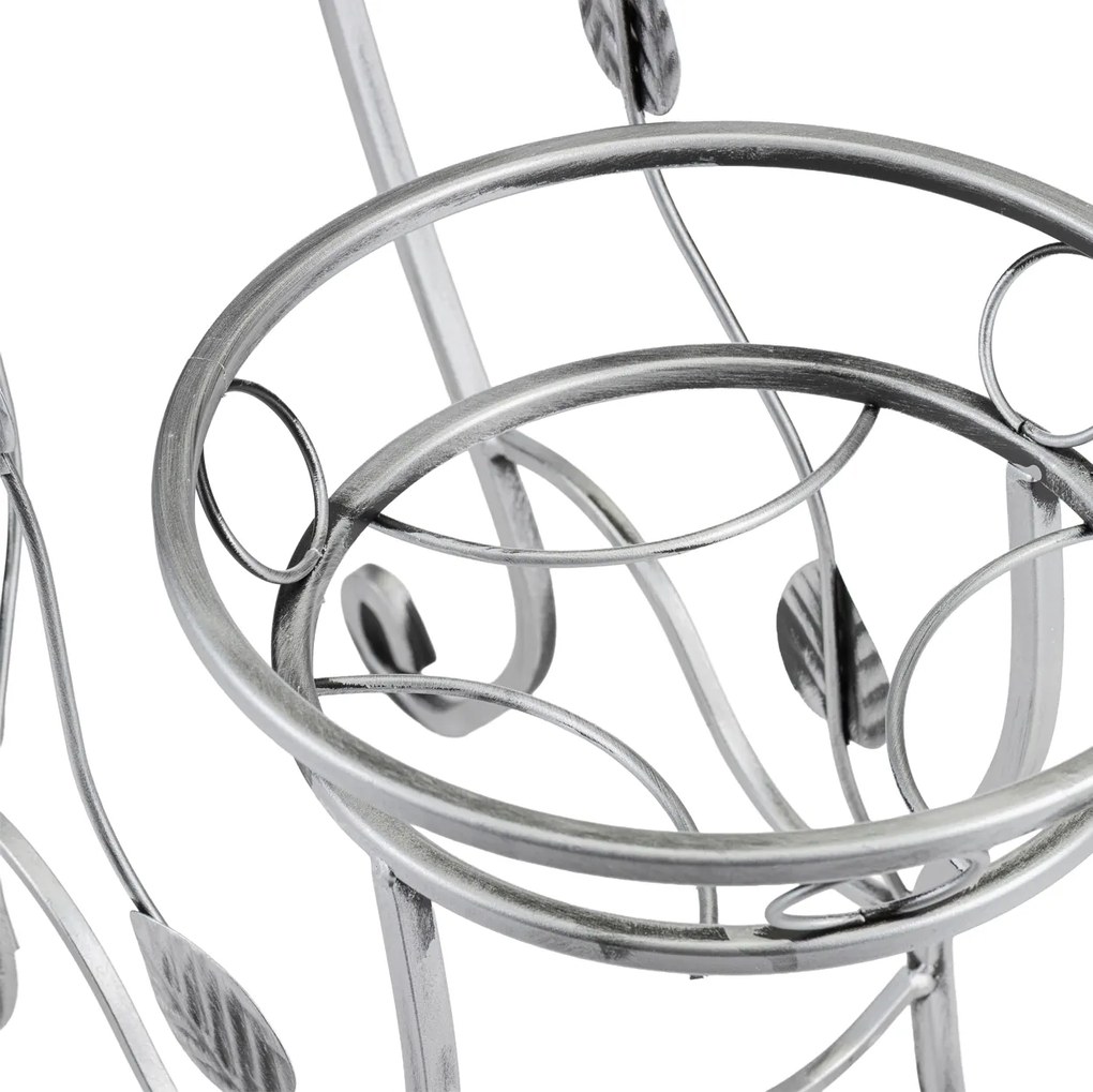 STOJAN NA KVETINÁČ JULYAN 70X50 CM STRIEBORNÁ