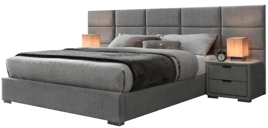 Posteľ Levanter 160 sivá/chróm