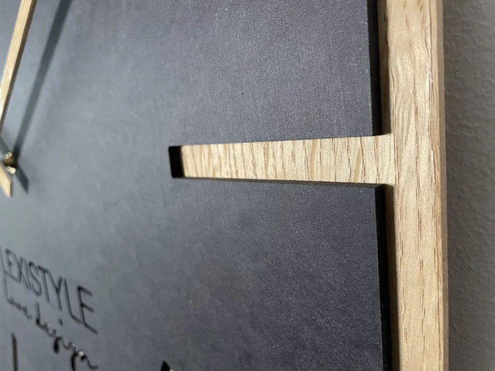 Štýlové drevené nástenné hodiny 60 cm