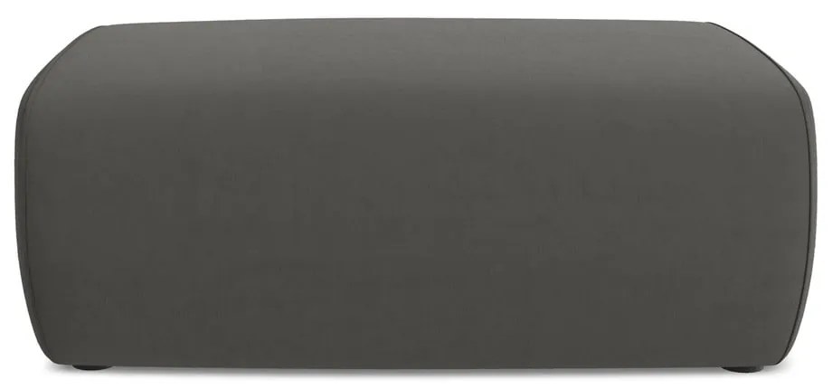 Tmavosivá zamatová podnožka Kapua – Makamii