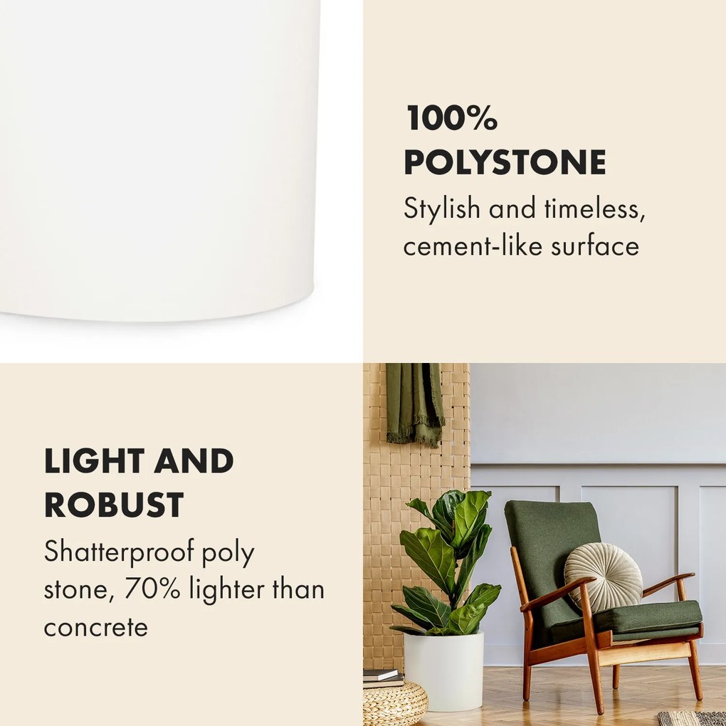 Fox & Fern Venlo, kvetináč, Polystone, interiér a exteriér, 3 veľkosti