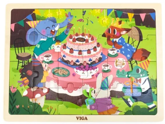 Puzzle na podstavci Viga 44644 24 dielikov - narodeniny
