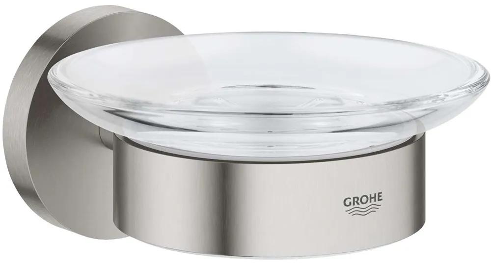 GROHE Essentials miska na mydlo s držiakom, Supersteel, 40444DC1