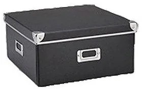 Štýlový skladací papierový úložný box čierny, viac veľkostí 26x13x10 cm