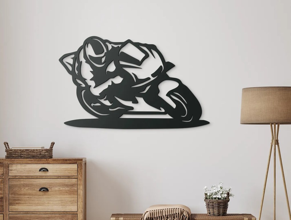 drevko Obraz Jazda motorkára Rozmer obrazu: 27,5 x 44,5 cm, Farba dekorácie: Čierna