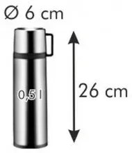 TESCOMA termoska s hrnčekom CONSTANT 0.5 l,nerez , 0,5 l