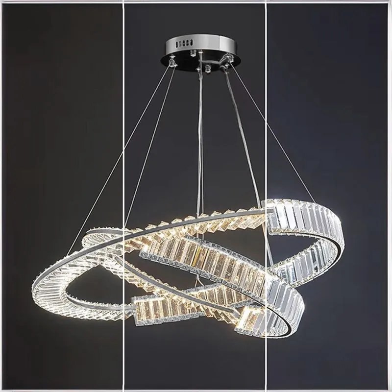 Toolight Toolight, LED krištáľové stropné svietidlo APP1525-CP60/80, chróm, OSW-06973