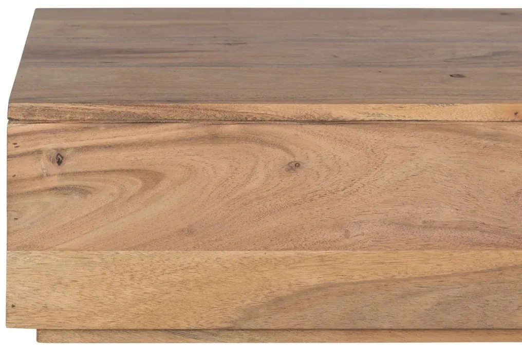 furniture-nabytek.cz - Masivní TV stolek Auckland Acacia z akácie a kovu, lakovaný, hnědý – 155×45×40 cm