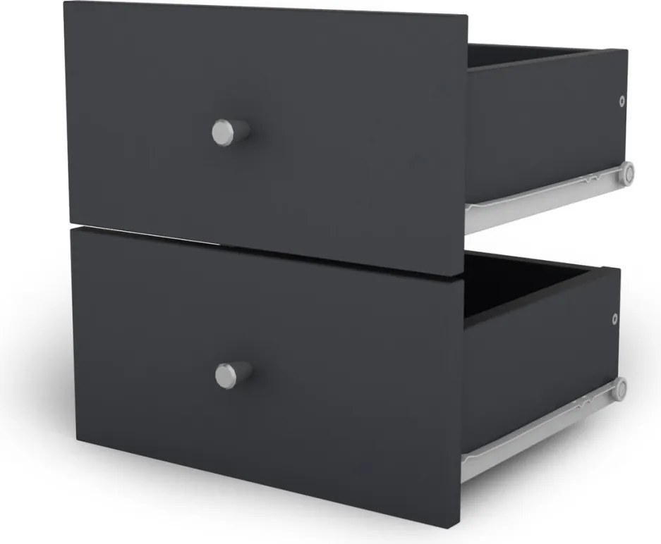 Súprava zásuviek (2 ks) Jerry, grafit