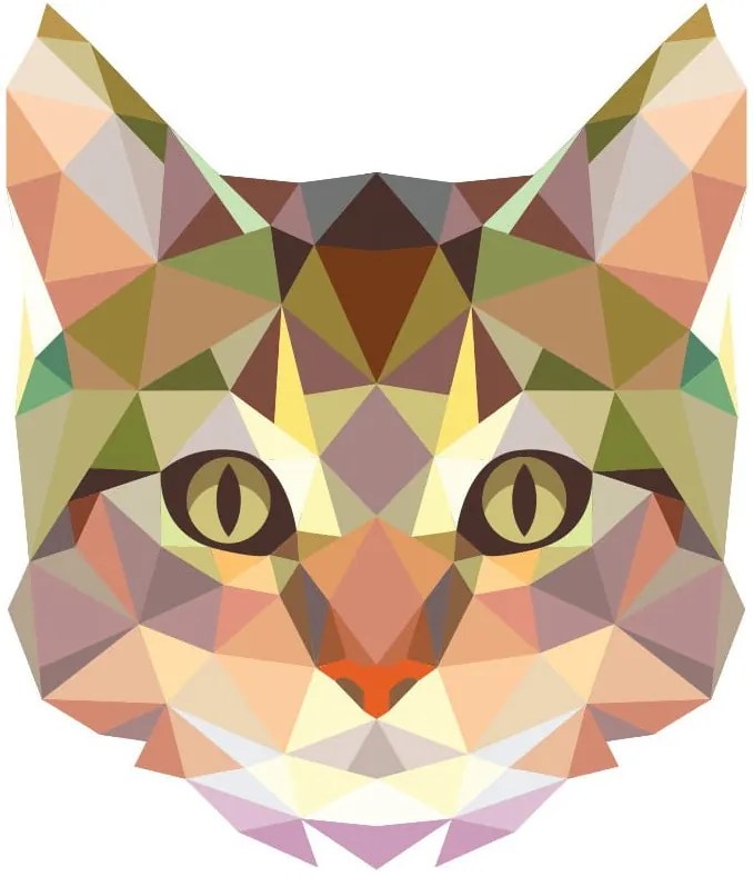 Samolepka Ambiance Origami Cat