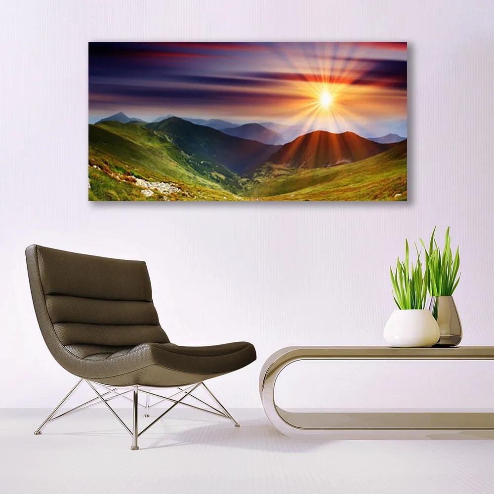 Obraz plexi Hory západ slnka príroda 120x60 cm