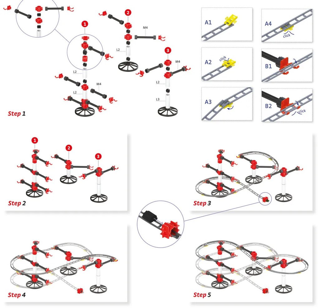 Skyrail štartovacia súprava - horská dráha pre guľôčky 96 ks