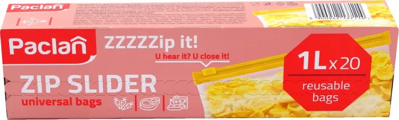 Vrecká so zipsom 1l 20 ks praktické a nepriepustné