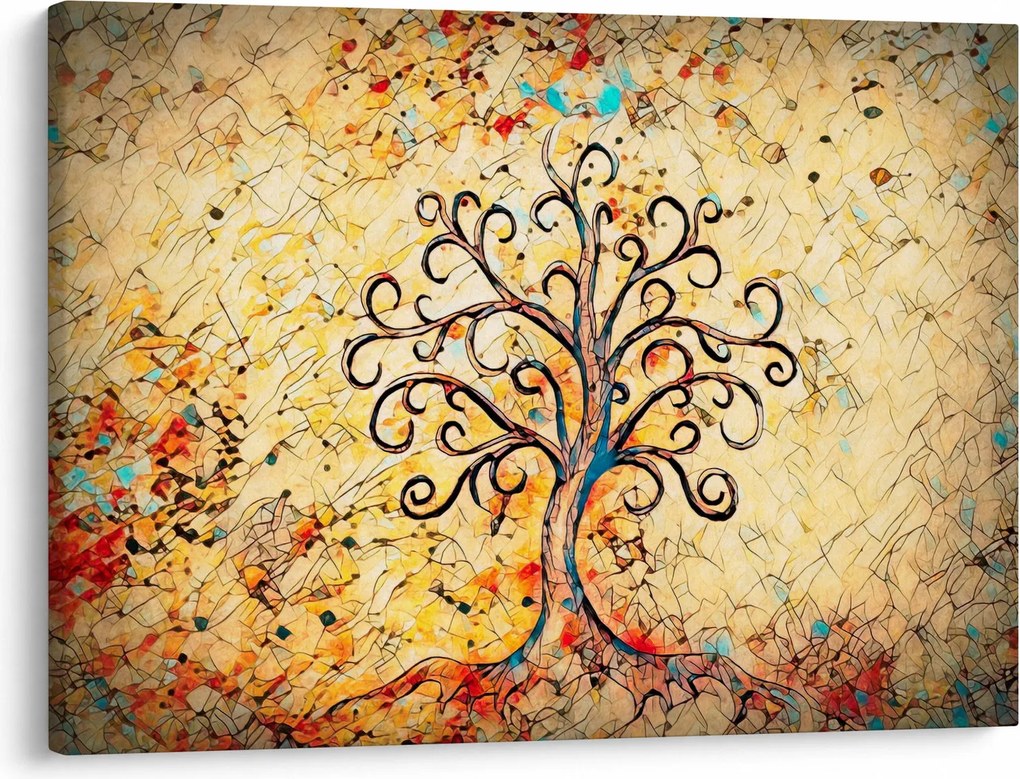 Obraz - Mozaikový strom života (70x50 cm)