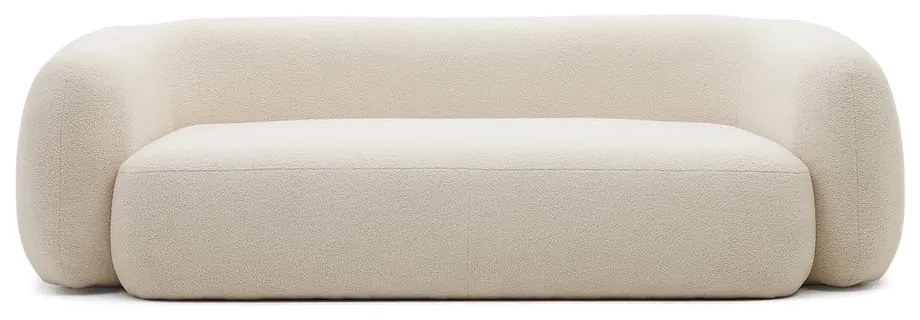 Krémová pohovka z textílie buklé 246 cm Martina – Kave Home