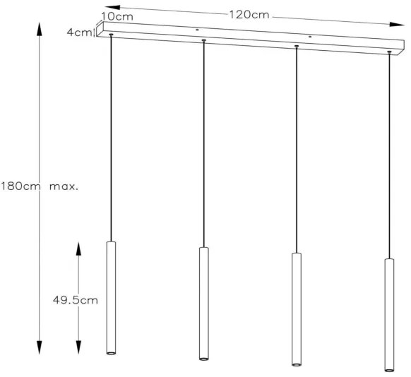 Lucide 74403/04/30 - LED Stmievateľný luster na lanku LORENZ 4xLED/4W/230V čierna