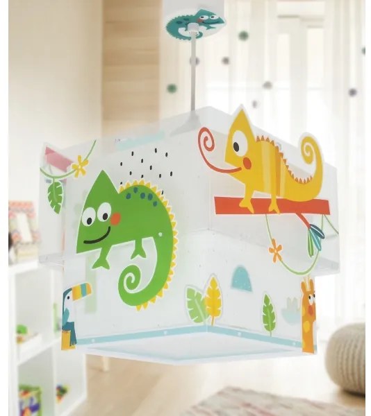 Dalber 63312 - Detský luster HAPPY JUNGLE 1xE27/15W/230V