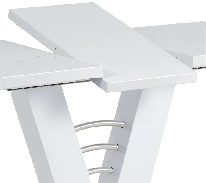 BONTEC Jedálenský stôl rozkladací 120-160x80 cm, mdf, biela, HT-510 WT Farba: Biela